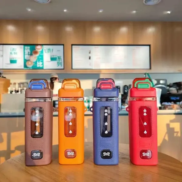 700ml water bottle custom logo eco-friendly plastic cup water bottles with straw