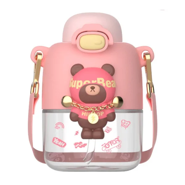 New Children's Plastic Big Belly Cup Cute Cartoon Large Capacity Portable Kettle