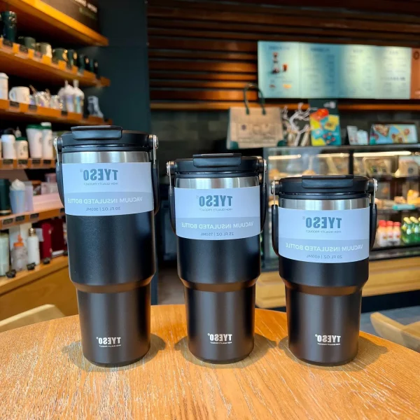 Double Insulation Portable Large Capacity Stainless Steel Drinkware Cup With Handle