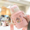 Stainless steel kids water bottle insulated water bottles with straw kids thermal insulation water bottle for school