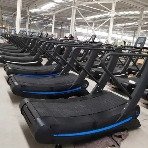 Cardio Machine Unpowered Air Runner Machine Curve Treadmill Manual Self-generating Fitness Commercial