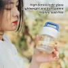 Custom Logo Mini Storage lid Glass Water Bottle Portable Water Flask With Handle