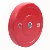 5kg-25kg Hot Selling Competition Barbell Bench Press Free Weight Lifting Color Rubber Bumper Plates