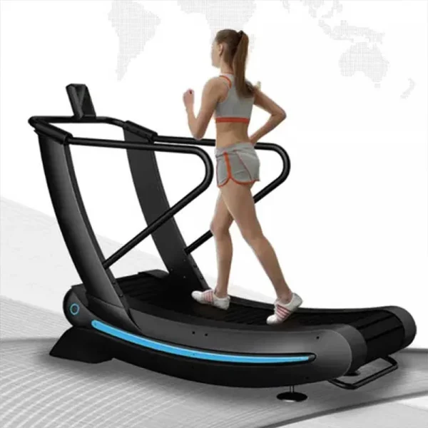 Cardio Machine Unpowered Air Runner Machine Curve Treadmill Manual Self-generating Fitness Commercial