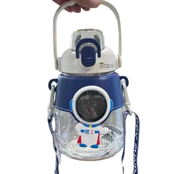 1200ml Cute Cartoon Custom Water Bottle School Portable Plastic Drink Bottles For Kids