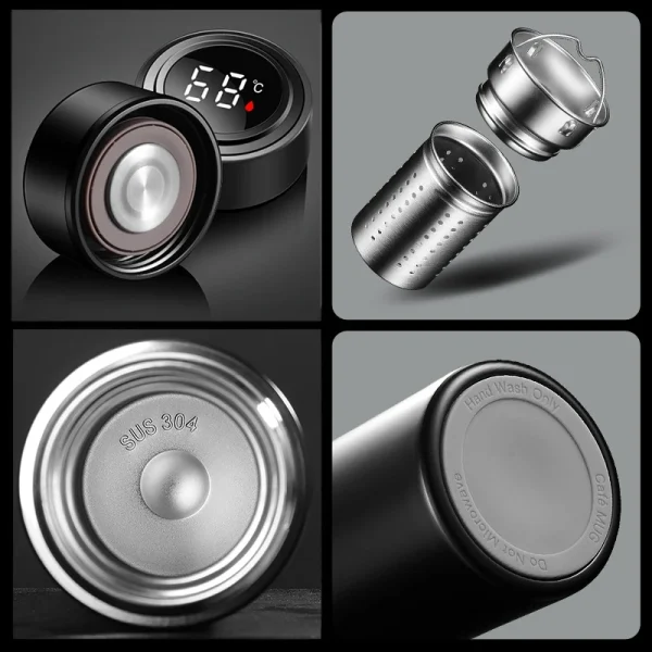 Stainless Steel Insulated Water Portable Practical Leak Proof Smart Water Bottle