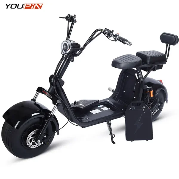 Motor electric scooter 60V 1500W 2000W removable double battery fat tire electric scooter with storage box