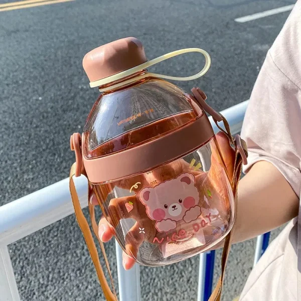 Customized 650ml Creative Water Cup Direct Drinking Portable Outdoor Water Bottle Cartoon Children's Plastic Cup