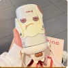 Cartoon stainless steel Thermos mug cute outdoor cup with straw
