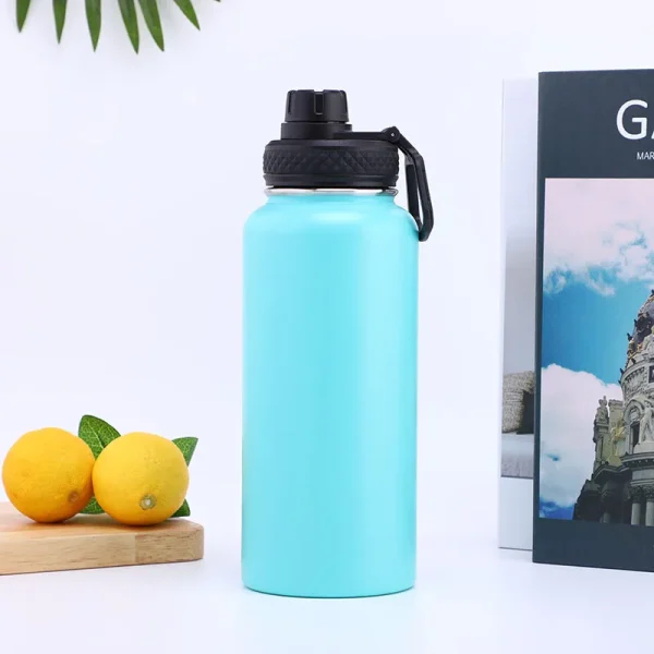 Custom Logo 32Oz Thermal Drink Bottle Double Wall Vacuum Insulated Stainless Steel Sports Water Bottle