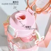 Cute Flower Design 900 ml Double Function Drinking Sports Water Bottle with Straw Shoulder Strap