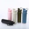 720ml Stainless Steel Vacuum Insulated Water Bottle Hiking Flask With Handle