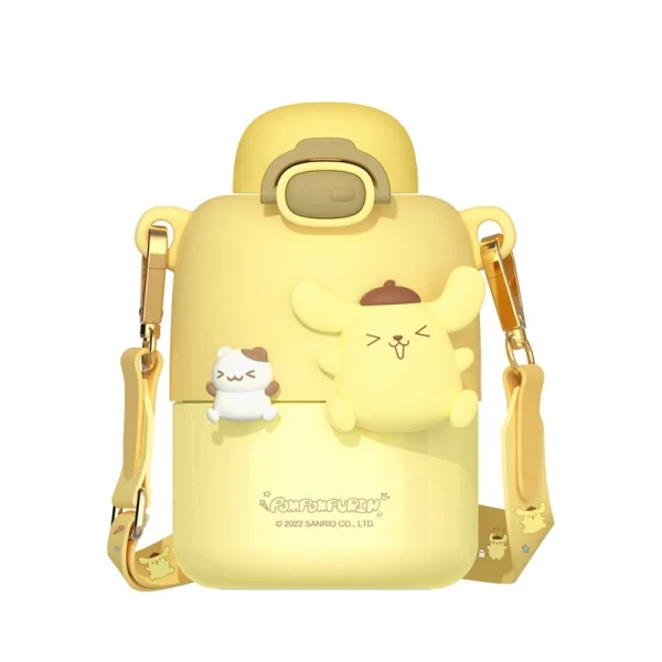 Children's thermos cup food grade cute straw water bottle stainless steel insulated tumbler