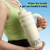 1300ML Cloud Shape Double Wall Flask Insulated Water Bottles Straw 43oz