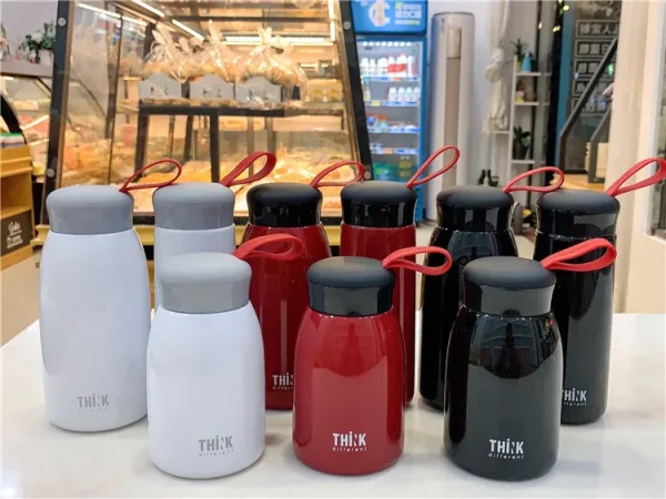 Custom cute warm copper gym sports hot thermal insulated stainless steel water bottle for kids school