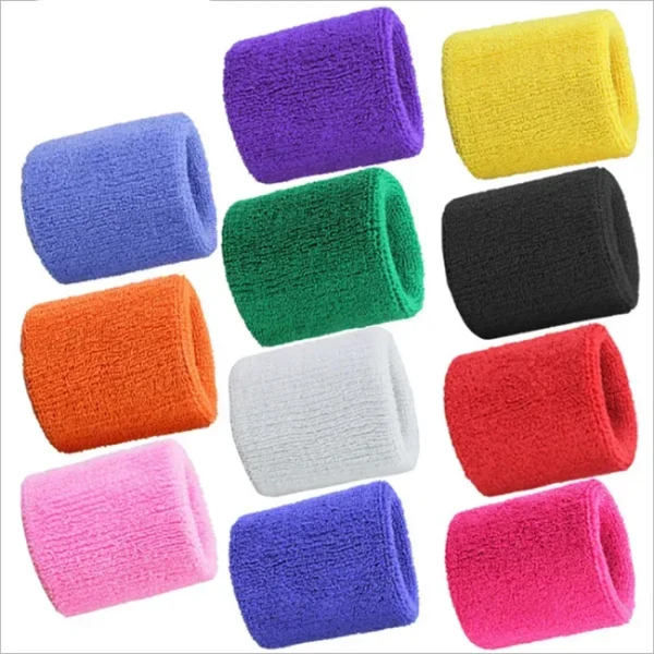 Breathable sport cotton wrist support sweat bands cloth wristband