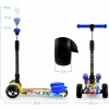 Foldable children's scooter spray three wheel flash scooter exercise baby's balance kids scooter