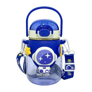 New Large Capacity Spaceman Plastic Big Belly Cup Children Plastic Water Bottle with Straw