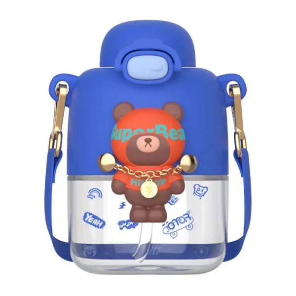 New Children's Plastic Big Belly Cup Cute Cartoon Large Capacity Portable Kettle