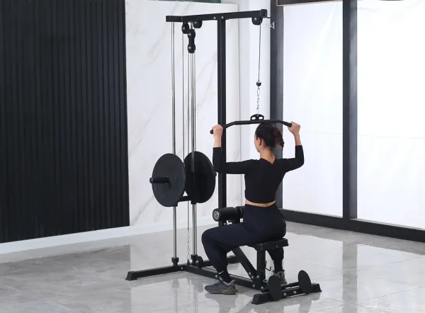 Adjustable Wall Mount Cable Station Fitness Lat Pull Down Machine Dual Pulley System Pull Down