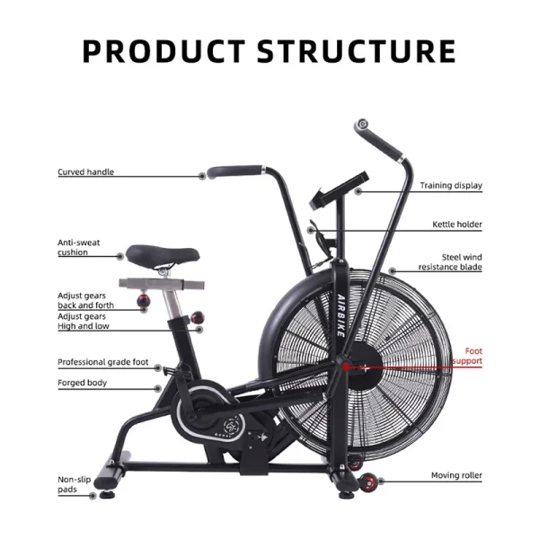 Gym Equipment Spinning Indoor Exercise Fit Bike Cardio Air Bike